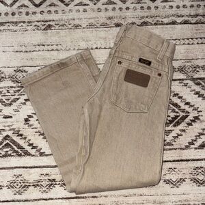 Wrangler Boys Light Tan Straight-Leg Jeans